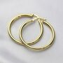 9ct Gold 20mm 70mm Lightweight Hinged Hoop Earrings, thumbnail 5 of 10