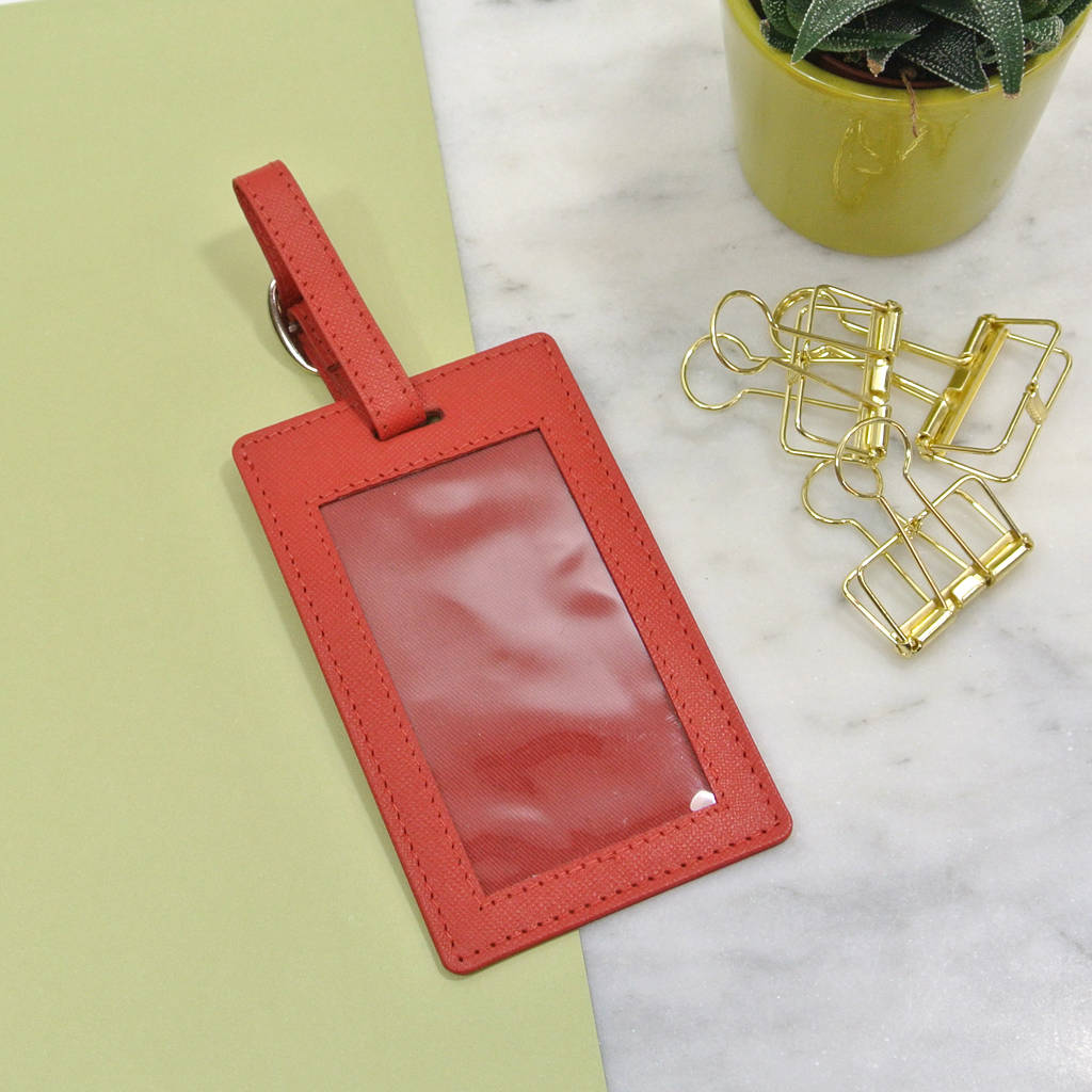 Ladies Personalised Initials Leather Luggage Tag By The British Belt