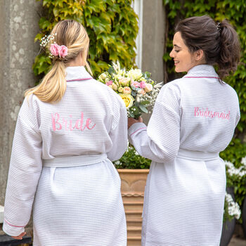 Personalised Bridal Waffle Dressing Gown, 5 of 12