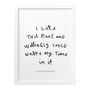 I Like This Place Shakespeare Typography Print, thumbnail 2 of 2