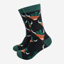 Highland Cow Scottish Tartan Hat Men's Bamboo Socks Black Green, thumbnail 1 of 3