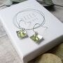 Peridot Curve Earrings, thumbnail 4 of 5