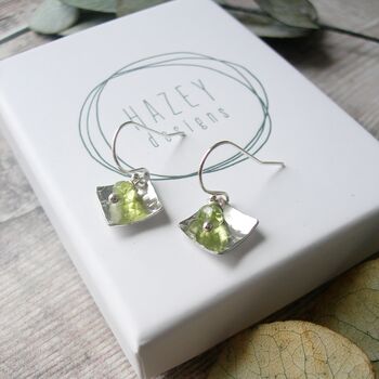 Peridot Curve Earrings, 4 of 5