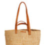 Gold And Natural Pinstripe Sisal Shopper, thumbnail 4 of 5
