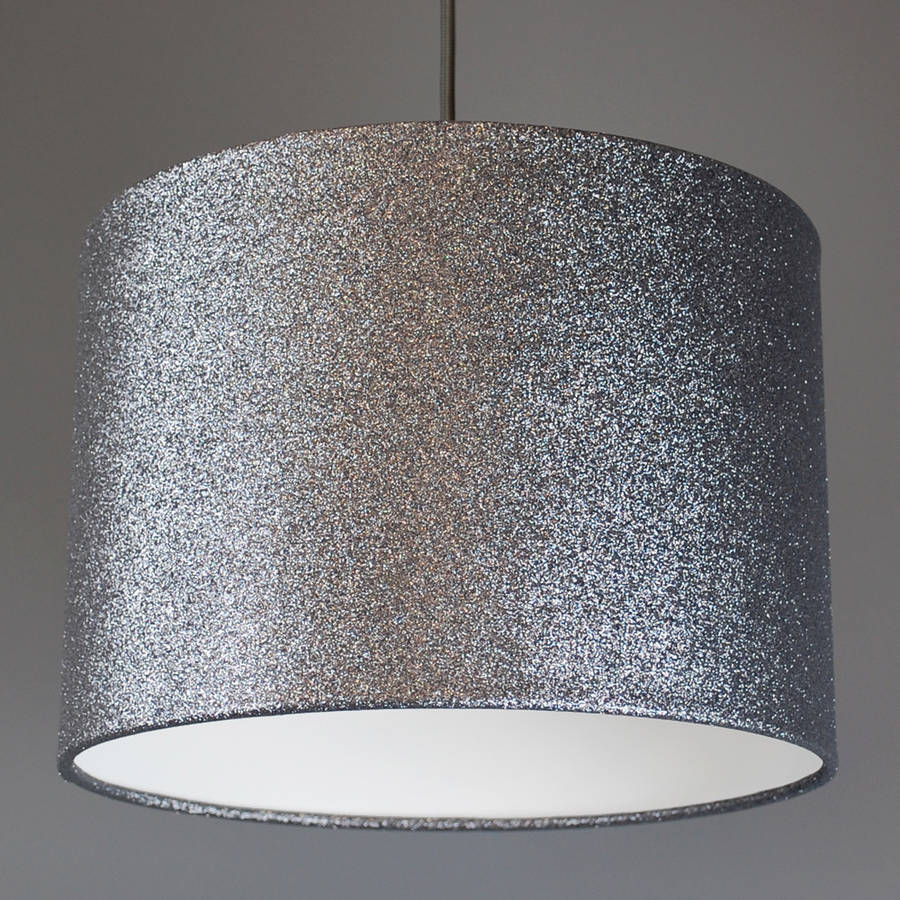 Grey Sparkle Lamp Shade Design Ideas Glitter Lampshade 10 Colours By Quirk Notonthehighstreet Com