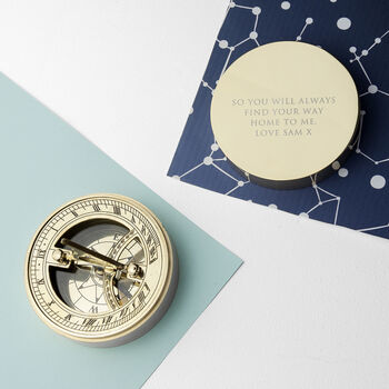 Personalised Engraved Sundial Compass, 5 of 5