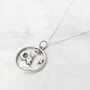 Aries Zodiac Horoscope Charm Sterling Silver Necklace, thumbnail 1 of 4