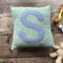 Handmade Soft Knitted Personalised Letter Cushion, thumbnail 5 of 10