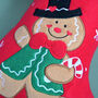 Personalised Christmas Gingerbread Man Stocking, thumbnail 3 of 4