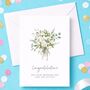 Congratulations On Your Wedding Day Bouquet Personalised Card, thumbnail 2 of 5