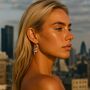 Curled Gold Abstract Drop Earrings, thumbnail 6 of 7