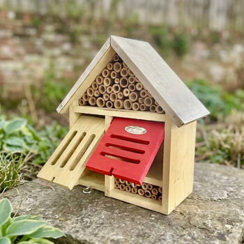 Large Wooden Insect Hotel, Bee Hotel And Bug House, 10 of 12