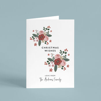 Personalised Christmas Bouquet Family Card Pack, 2 of 4