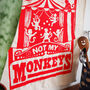 Circus Monkeys Funny Tea Towel, thumbnail 4 of 4