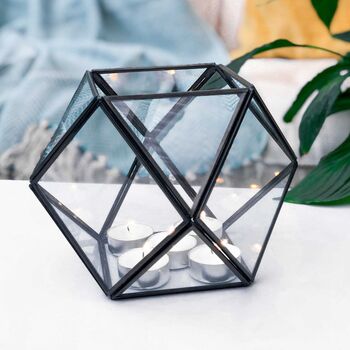 Large Geometric Glass Terrarium, 2 of 2