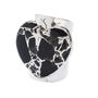 'Molten Heart' Black Grey Stone Silver Plated Cuff Ring, thumbnail 1 of 2