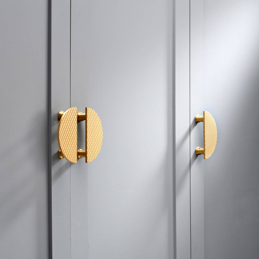 large wardrobe cabinet brass half moon door handles by ...