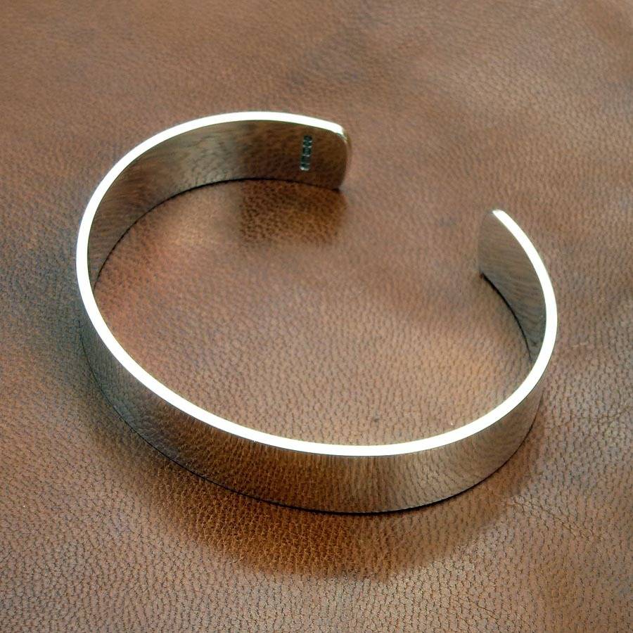 men's solid silver cuff bracelet hand made by hersey silversmiths ...