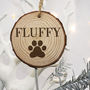Personalised Cat Paw Christmas Tree Decoration, thumbnail 1 of 2