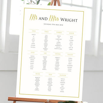 Modern Gold Table Plan, 2 of 7