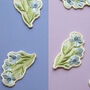 Wildflower Flax Flower Iron On Embroidered Patch, thumbnail 4 of 4
