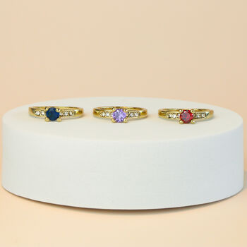 Colourful Crystal Gold Ring, 3 of 5