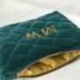Luxurious Monogrammed Quilted Wash Bag, thumbnail 2 of 3