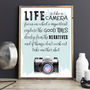 Life Is Like A Camera Inspirational Typography Print, thumbnail 6 of 10
