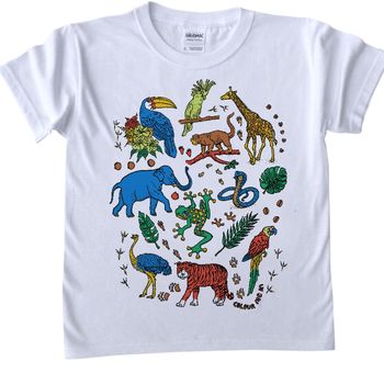Zoo Animals T Shirt To Colour In, 3 of 11