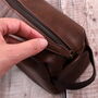 Personalised Faux Leather Washbag For Men, thumbnail 4 of 7