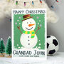 Personalised Snowman Family Football Card, thumbnail 3 of 9