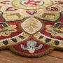 Floral Area Rug In Red / Taupe, thumbnail 2 of 3