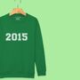 'Birth Year' Personalised Sweatshirt For Boys And Girls, thumbnail 1 of 8