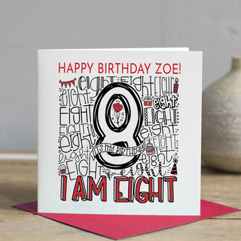 Personalised 8th Birthday Card, 5 of 5