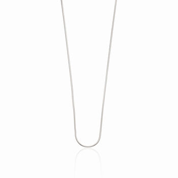 Sterling Silver Round Snake Chain Necklace, 3 of 5