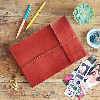 Personalised Distressed Leather Photo Album, 4 of 11