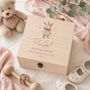 Personalised Baby Girl Bunny Keepsake Box, thumbnail 3 of 4