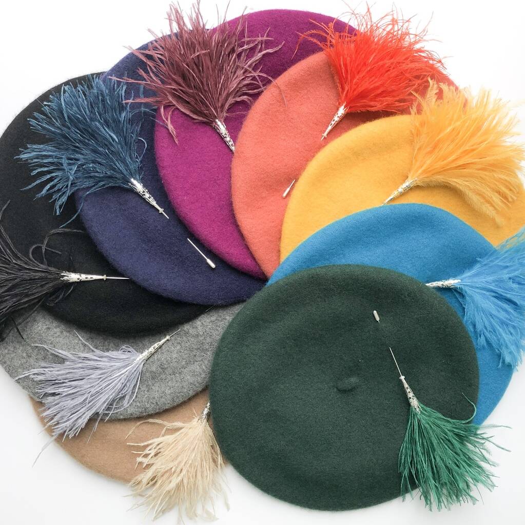 Women's Wool Beret Hat In Many Colours 'Bacall', 1 of 12