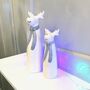 Pair Of Christmas Ceramic Reindeer With Scarf, thumbnail 3 of 5