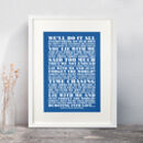 Personalised Favourite Lyrics Poster By Over & Over ...