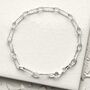 Sterling Silver Sparkling Dual Link Bracelet, thumbnail 1 of 5