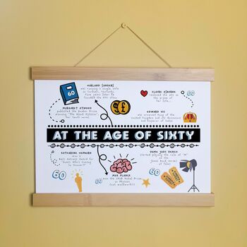 Personalised 60th Birthday Print Gift, 6 of 12