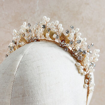 Pearl And Crystal Bridal Crown, 6 of 6