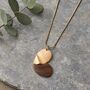 Gold And Walnut Heart Pendant Necklace, thumbnail 1 of 5