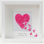 Shocking Pink 3D Framed Butterfly Heart, thumbnail 2 of 9