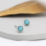 Sterling Silver 4mm Amazonite Stud Earrings, thumbnail 7 of 12