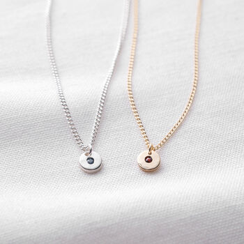 Mini Birthstone Token Necklace, 5 of 9