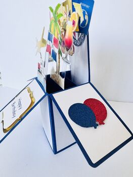 Dominican Republic Themed 3D Birthday Card, 6 of 8