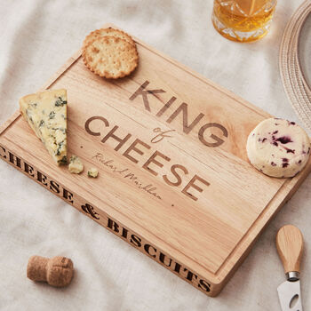 Personalised King Or Queen Of Cheese Wooden Board, 3 of 6