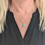 The Rectangle Aquamarine Necklace, Silver, thumbnail 2 of 9
